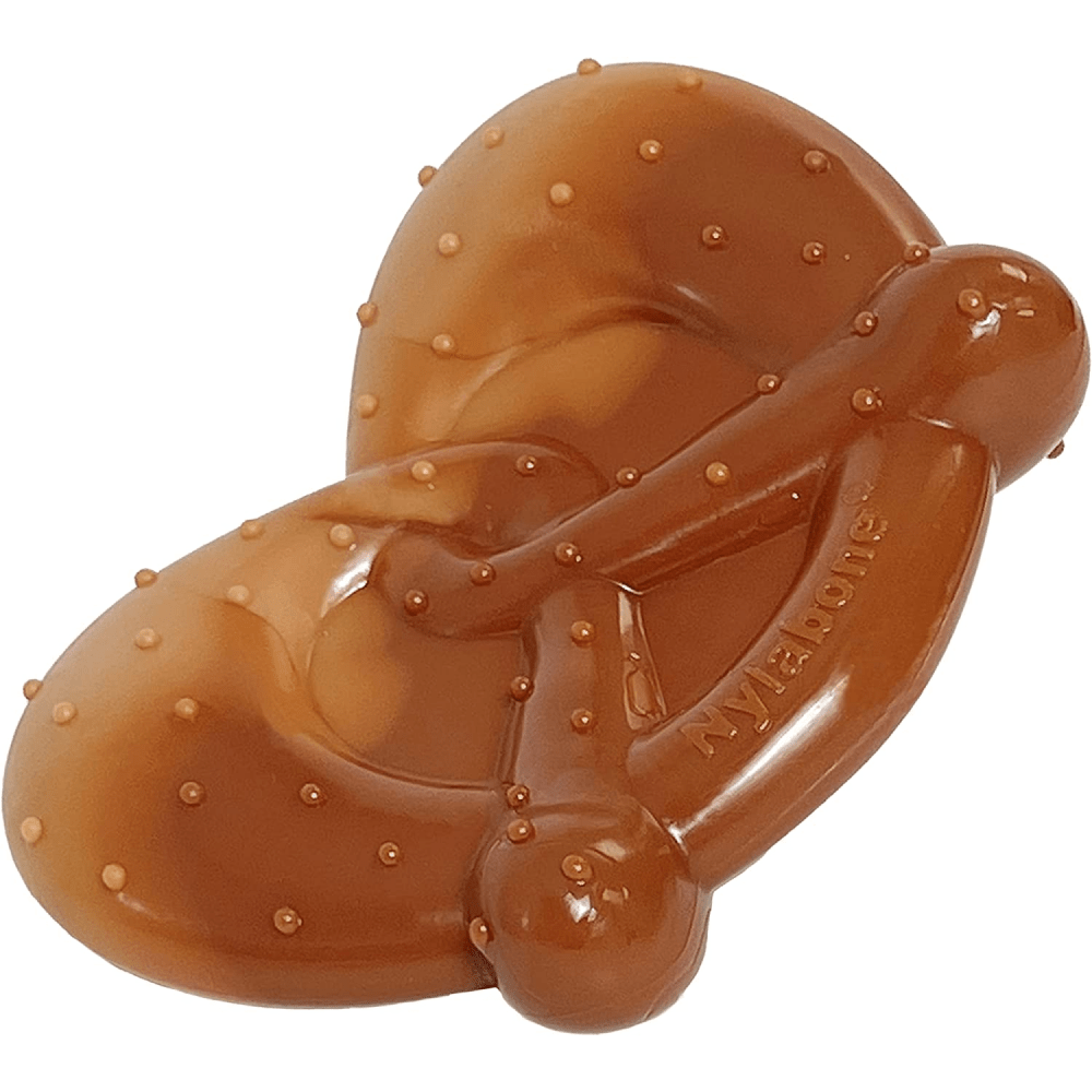 Nylabone Flavor Frenzy Pretzel Toy for Dogs (Brown)